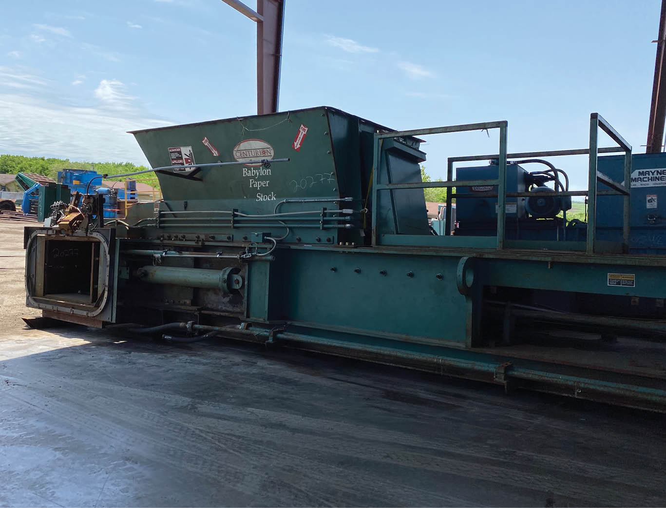 Harris Centurion 150HP two-ram baler before rebuild